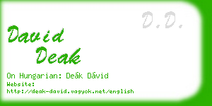 david deak business card