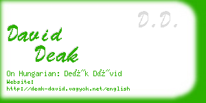 david deak business card